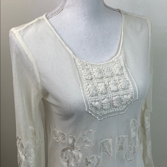 Express dress / swim cover embroidered lace mesh - Picture 2 of 9